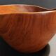 Vintage brutalist decorative wooden salad bowl 30 cm