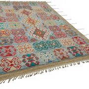 Handwoven Tribal One of a Kind 204 cm x 312 cm Multicolor Wool Carpet
