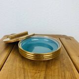 Vintage cracked golden ceramic box