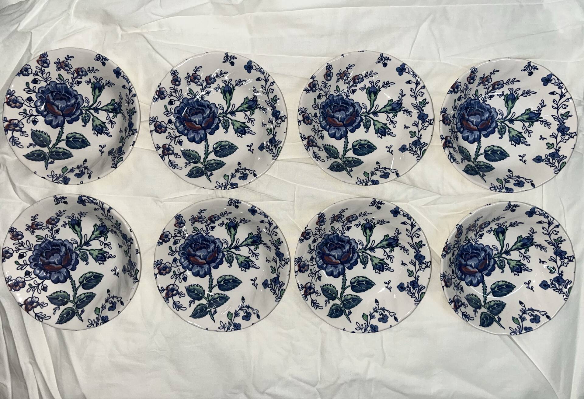 Dessert service set Johnson Brothers - Rose Chintz Blue