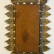 Rectangular wrought iron sun mirror from the 50