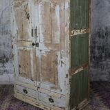Indian wardrobe 2 doors in bleached wood