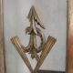 Corner fireplace screen in brass attributed to Dagobert Peche