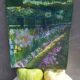 Huile sur toile impressionniste – "Le Jardin aux Iris"