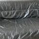 Cocooning black leather sofa