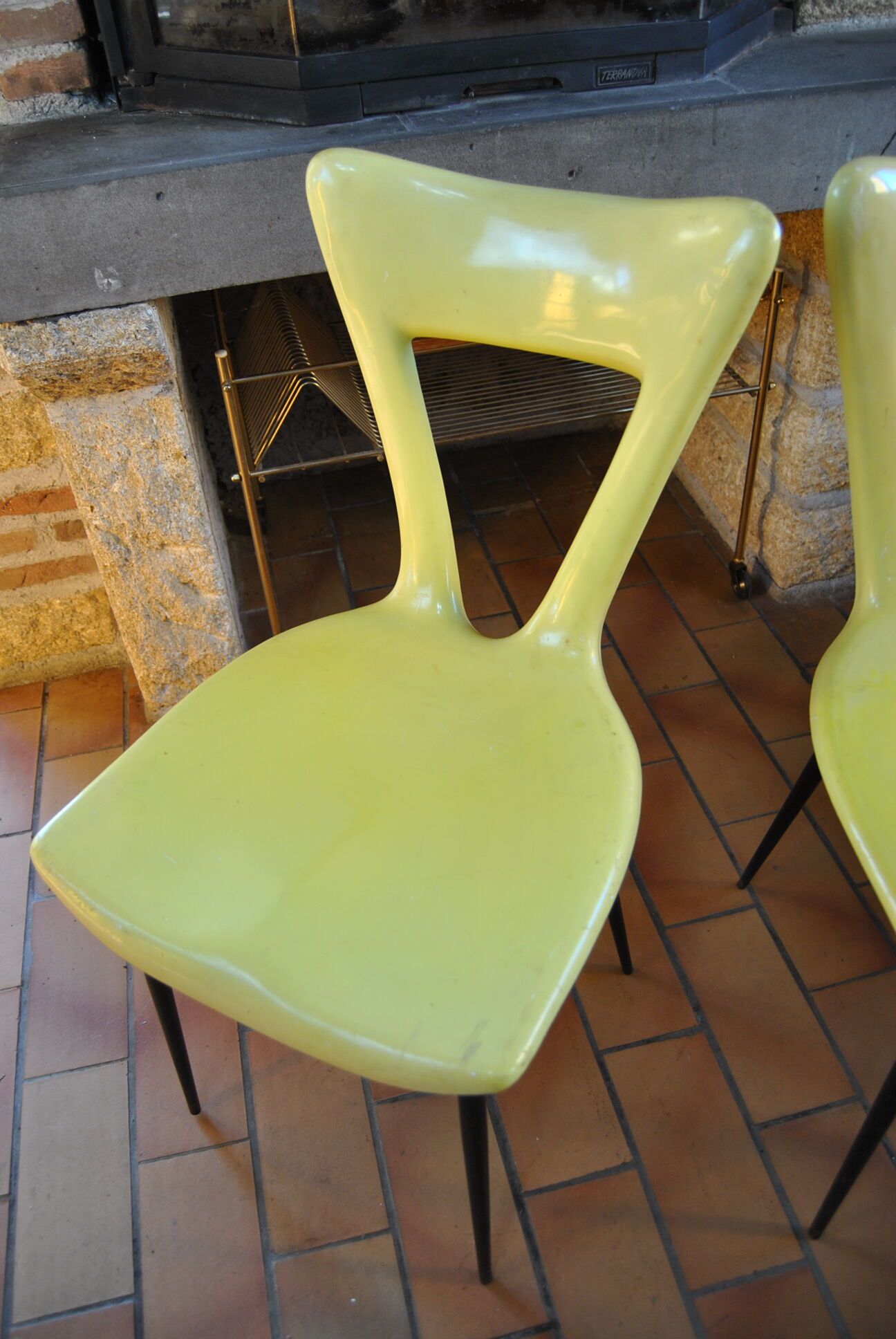 Pair of Gilac vintage 70s design chairs