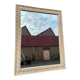 Mirror antique style in travertine from italy