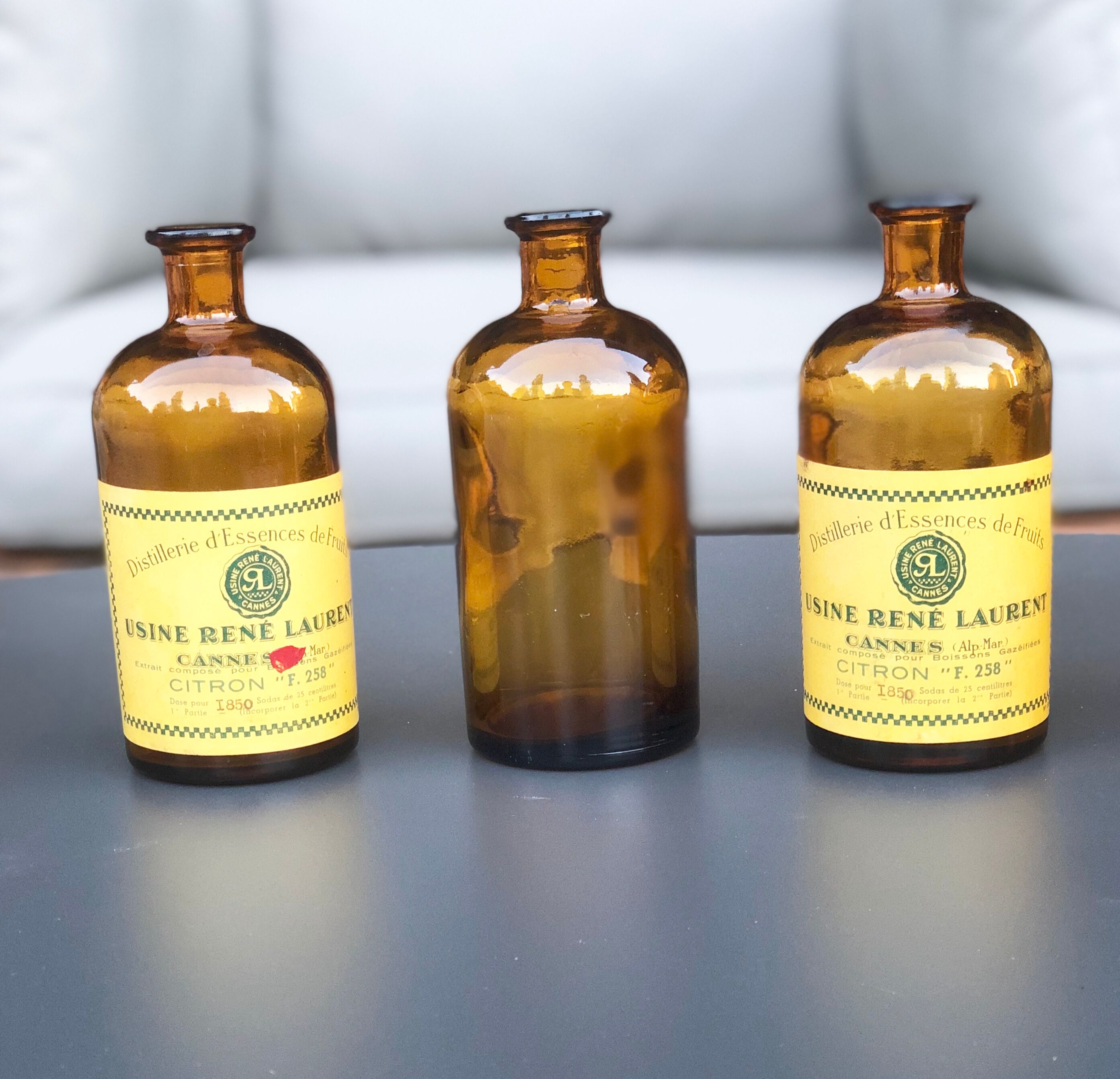 Set of nine bottles of apothecary