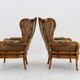 1960s Pair of Rattan Armchairs , Italy