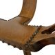 Vintage Spanish chair stool brutalist design wood