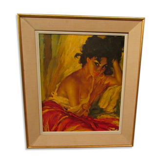 Oil painting signed Roka, the gypsy