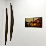 Modernist diptych, oil on canvas