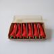 Lot de 6 porte-couteaux piments rouges en céramique