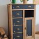 Vintage high sideboard in solid oak