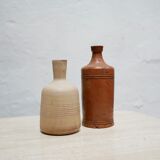 Bottle vintage glazed terracotta vase