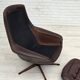 1970s, Danish design by H.W.Klein, swivel chair with footstool.
