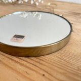 Vintage round gold barber mirror