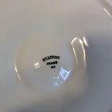 Set of 6 white porcelain oyster plates from Pillivuyt