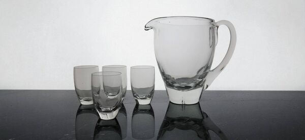 4 verres cristal Lalique modèle Highlands