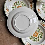 6 glazed earthenware soup plates