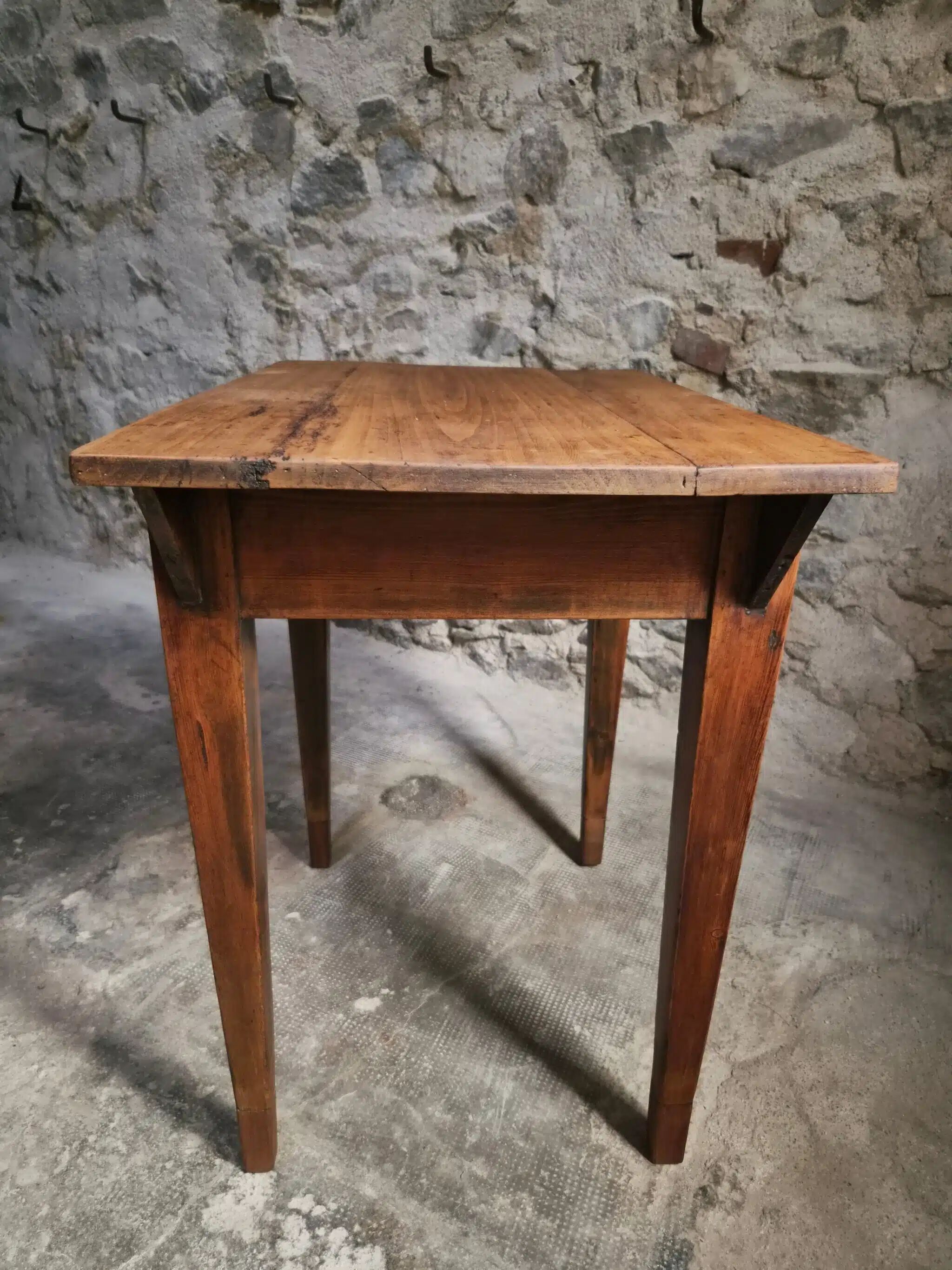 Compact French work table with bistro chair | Table circa 1900 | Chair circa 1950