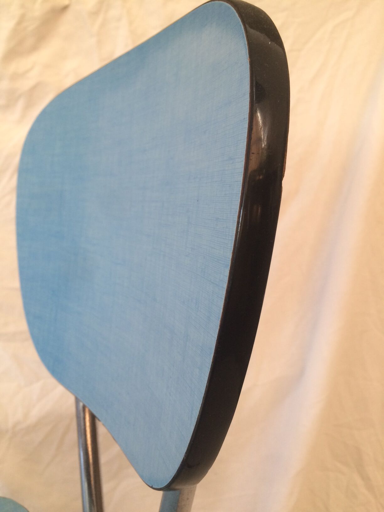 Blue formica chair