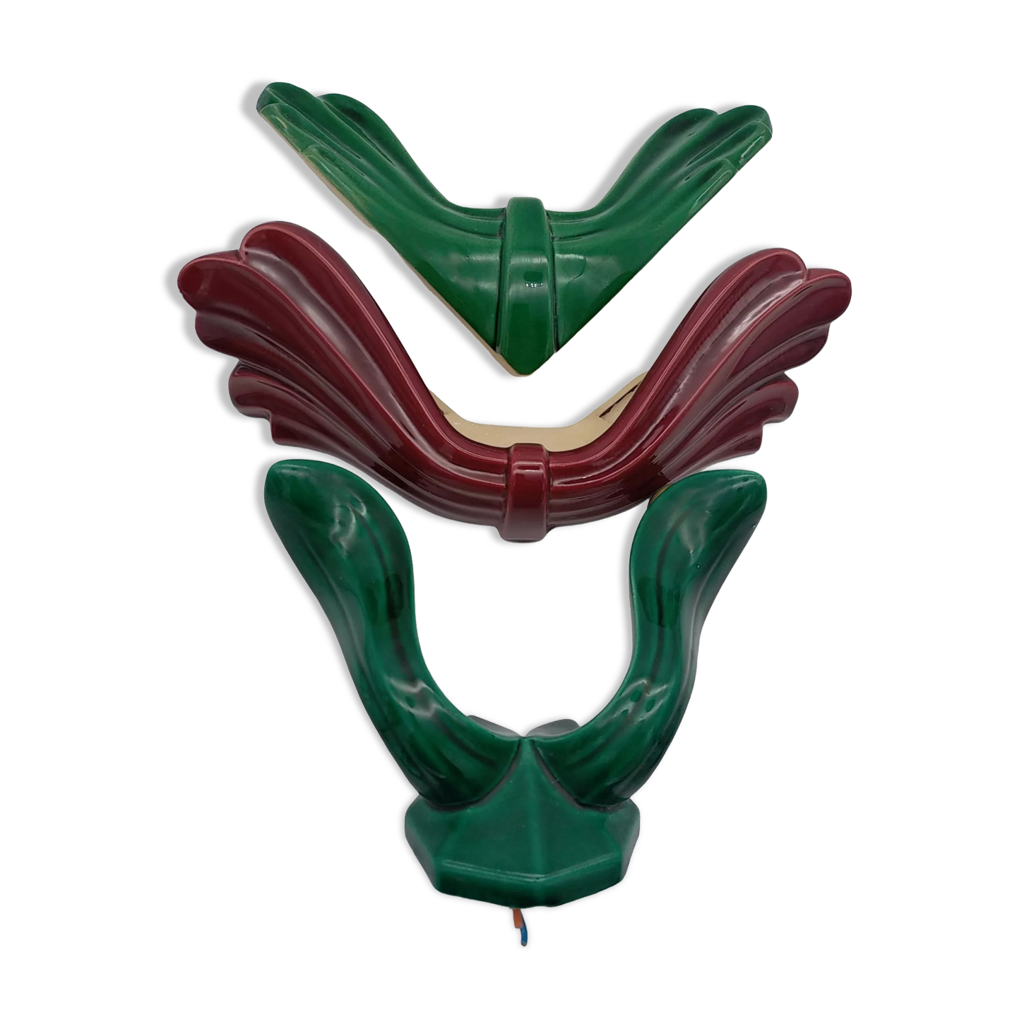 3 art deco wall lamps