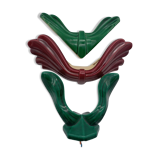 3 art deco wall lamps