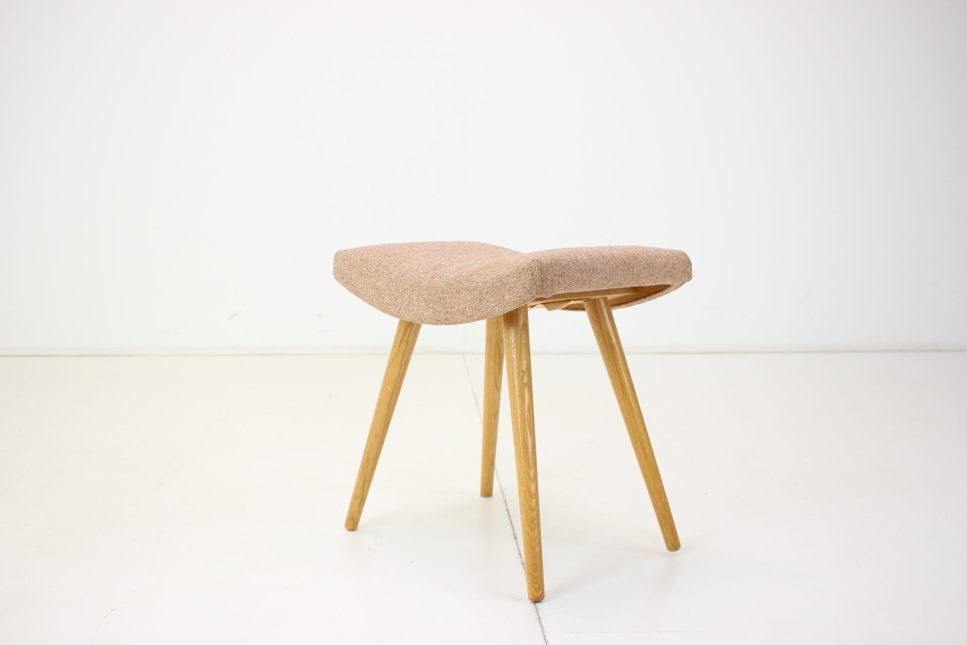 1980s Oak Stool, Czechoslovakia