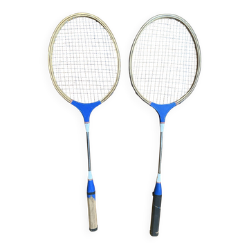 Pair of Vintage Wooden Badminton Rackets