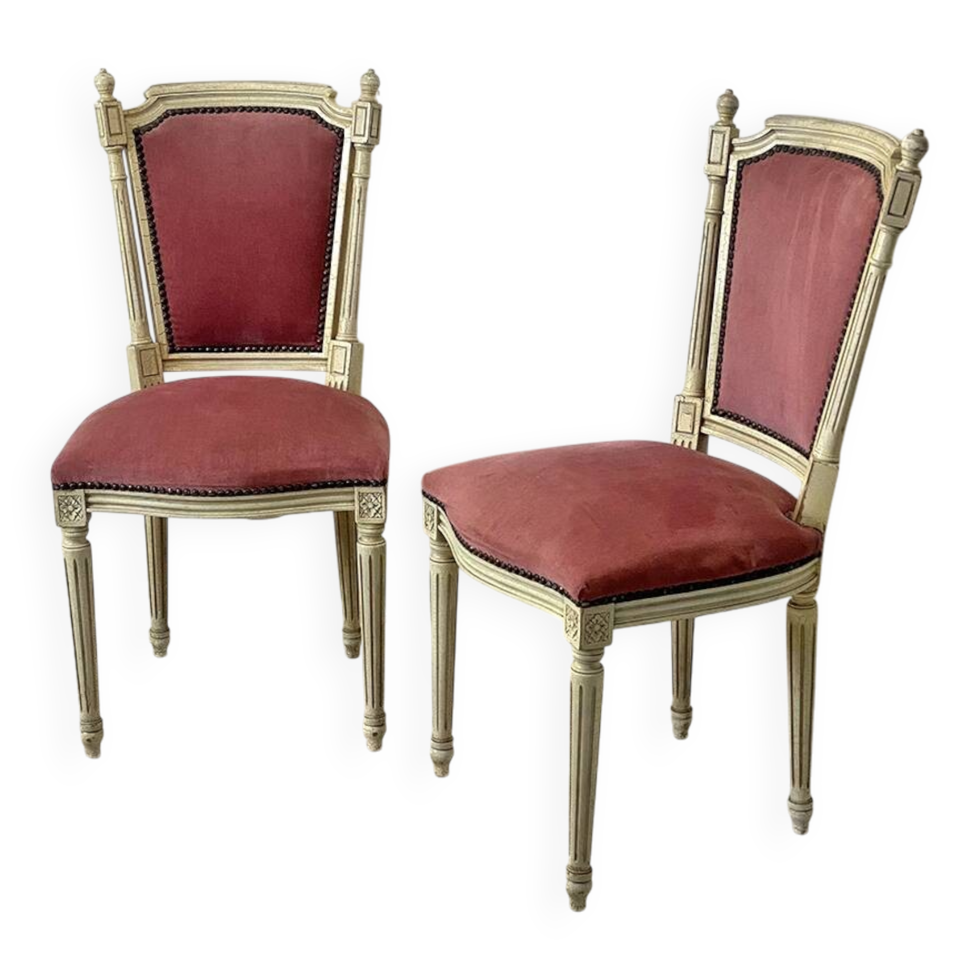 Paire de fauteuils de style louis XVI
