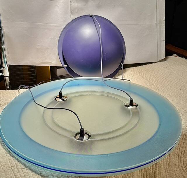 Halogen suspension Aurora 1040, Arteluce / Flos edition, Italy, 1980