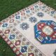 Vintage Turkish Oushak rug 190x205 cm