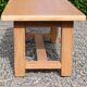 Table basse vintage en chêne style table de ferme – bois naturel – 103 cm