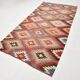 Multicolor Star Pattern Decorative Kilim Rug, 141x275 Cm