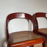Set of 4 Baumann caned gondola chairs