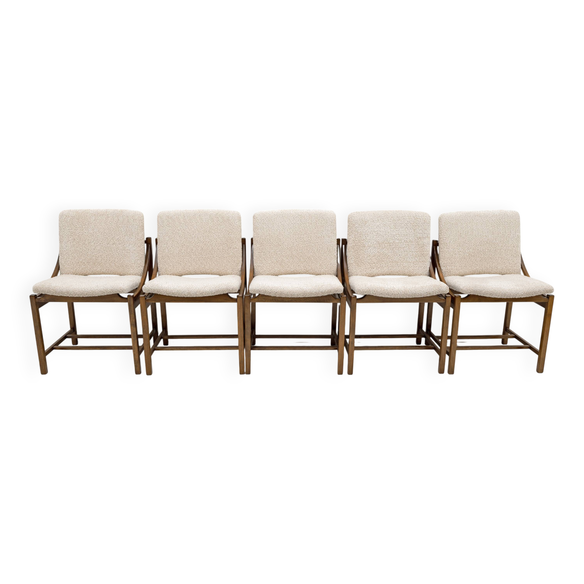 Set of Five Vittorio Rossi Dining Chairs for Lorenzon Italia , 1960s