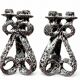 Marius Giuge artist pottery Vallauris 2 candlesticks