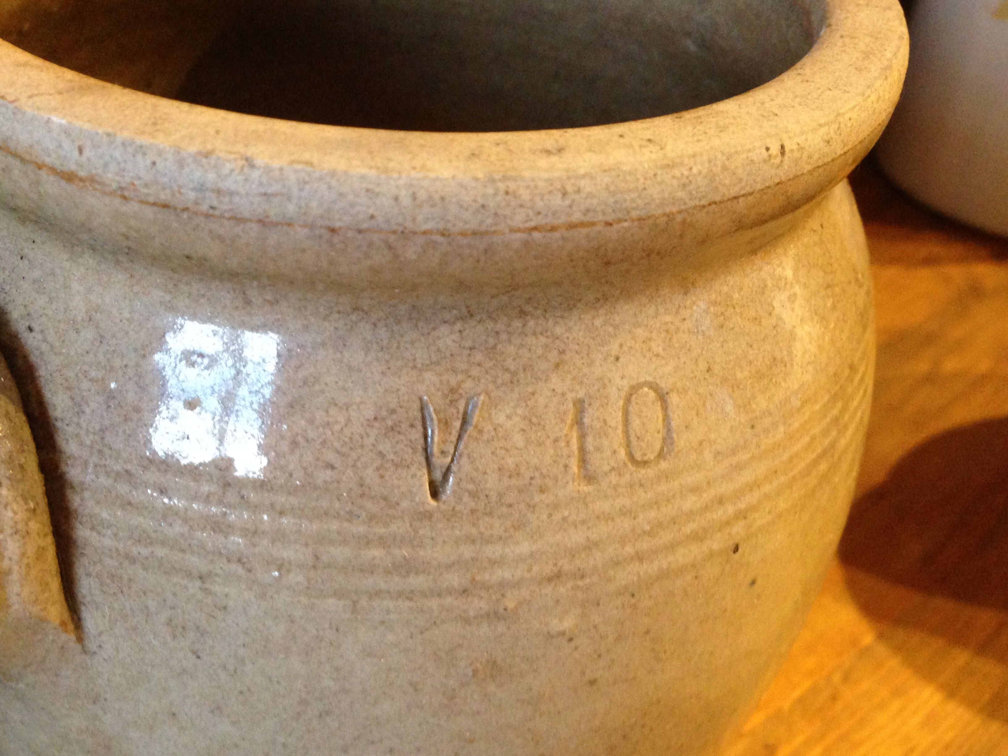 Old enameled stoneware