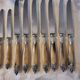 Exquisite set of twelve antique Art Nouveau knives (6+6)