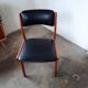 Set de 4 chaises scandinave,  Skaï  année  70