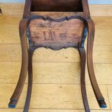 Louis XV bedside table or snack table, 18th century, quadrilobed side openings