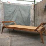 Bed folding a person