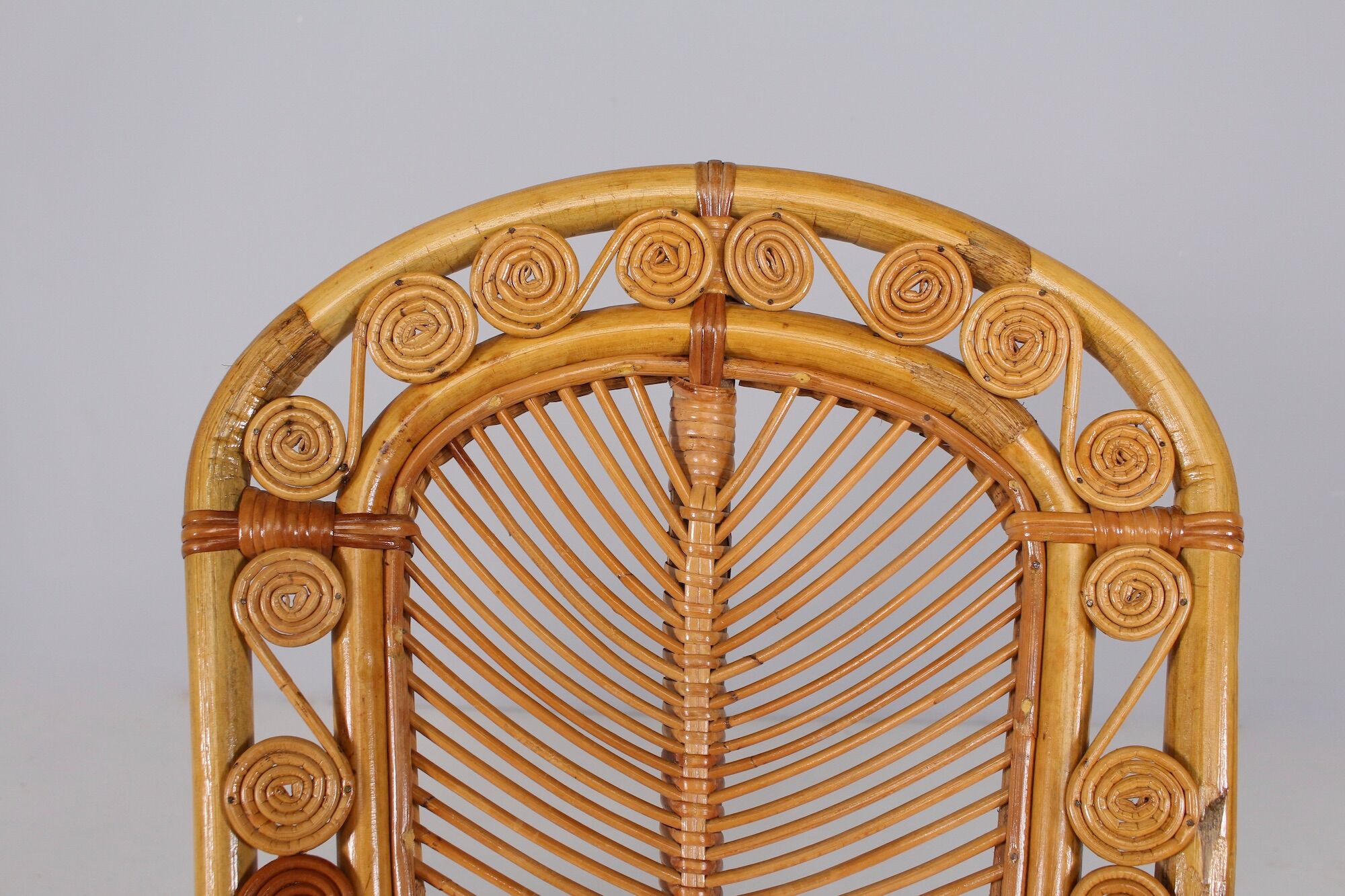 2 bamboo armchairs "wicker chairs"
