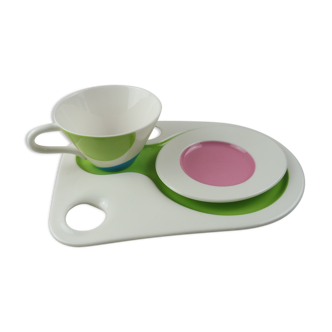 Assiette de service à café avec tasse décor palette peinture, Villeroy & Boch
