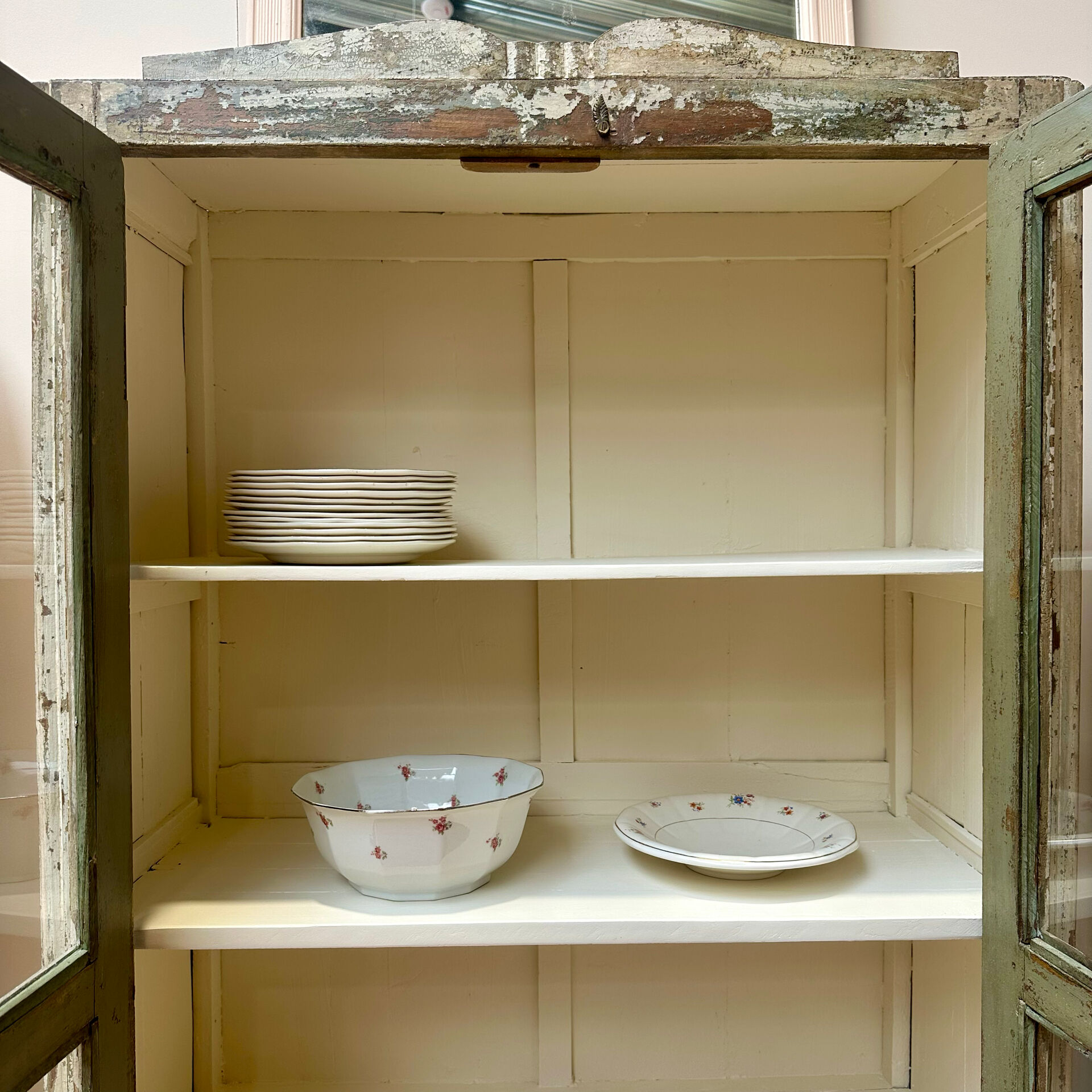 Antique glass cabinet