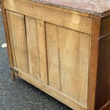 Henri II two-door sideboard in solid wood and marble