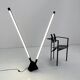Sistema Flu black floor lamp by Rodolfo Bonetto for Luci Italia, 1980
