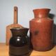 Glazed earthenware vase