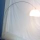 Large 70s ARC floor lamp in brushed stainless steel